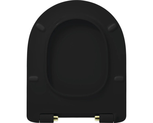 Černé duroplastové WC sedátko s upevněním