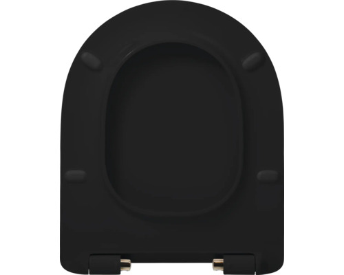 Černé záchodové prkénko do koupelny