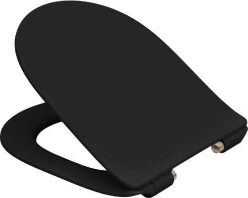 Černé záchodové prkénko ze sanitární keramiky