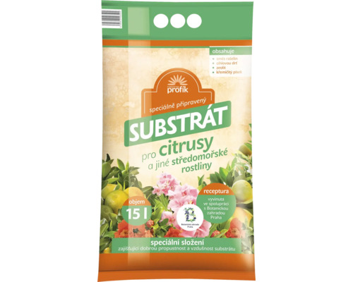 Substrát pro citrusy a jiné středomořské rostliny Profík 15 l Substrát pro citrusy a jiné středomořské rostliny v 15litrovém balení