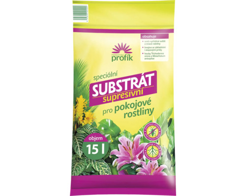 Substrát pro pokojové rostliny supresivní Profík 15 l Speciální substrát pro pokojové rostliny v 15litrovém balení
