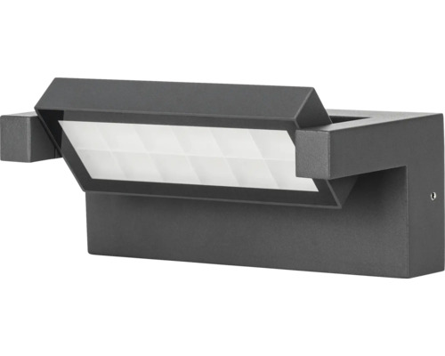 LED venkovní nástěnné svítidlo LUISA IP65 20 W 1500 lm 4000 K antracit výklopné Šedé venkovní nástěnné svítidlo s obdélníkovým designem