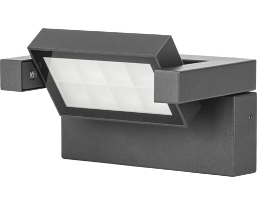 LED venkovní nástěnné svítidlo LUISA IP65 12 W 900 lm 4000 K antracit výklopné Šedé venkovní nástěnné svítidlo