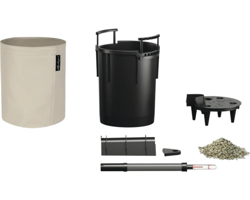 Kompletní květináč s vložkou, vlhkoměrem a substrátem