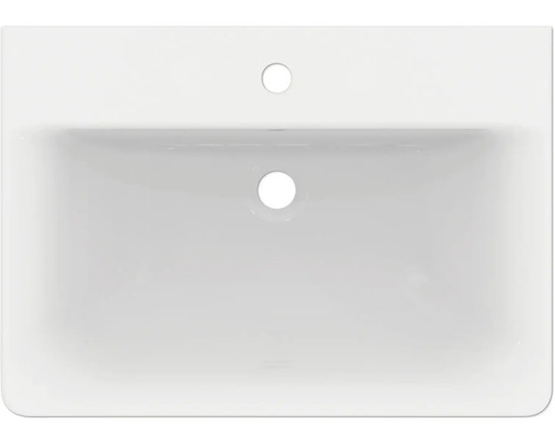 Pohled shora na keramické umyvadlo