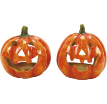 Dvě vyřezávané Halloweenské dýně