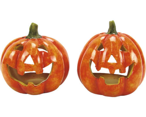 Dvě vyřezávané Halloweenské dýně