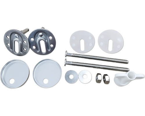 Upevňovací sada WC sedátka se šrouby, maticemi a krytkami