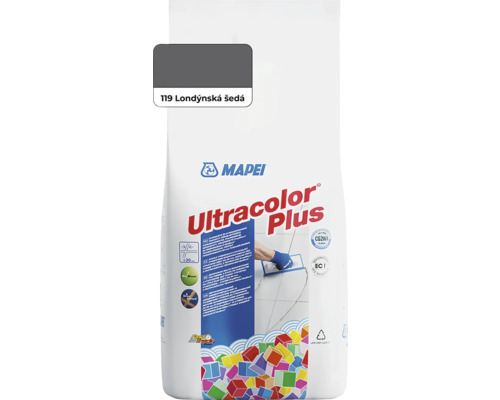 Spárovací hmota Mapei Ultracolor Plus 2 kg 119 londýnská šedá Mapei Ultracolor Plus spárovací hmota