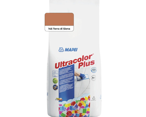 Spárovací hmota Mapei Ultracolor Plus 145 hnědá siena, 2 kg Balení spárovací hmoty Mapei Ultracolor Plus 145 Terra di Siena
