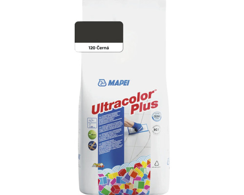 Spárovací hmota Mapei Ultracolor Plus 120 černá, 2 kg Mapei spárovací hmota Ultracolor Plus černá, balení