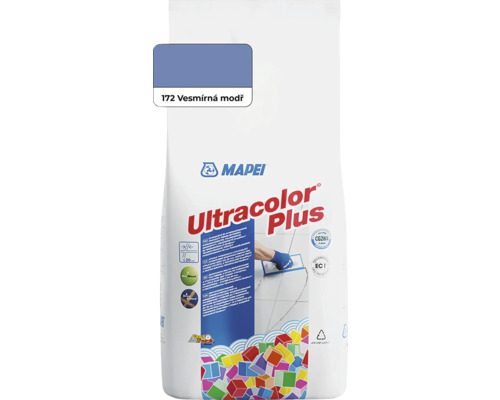 Spárovací hmota Mapei Ultracolor Plus 172 tmavě modrá, 2 kg Mapei Ultracolor Plus spárovací hmota barva 172 vesmírná modř