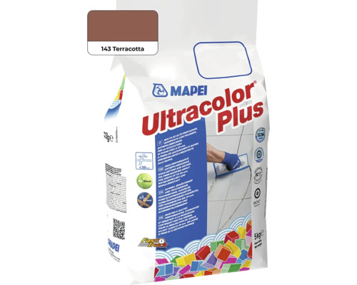 Spárovací hmota Mapei Ultracolor Plus 143 terracotta, 5 kg Mapei Ultracolor Plus spárovací hmota terakota 5 kilogramový sáček