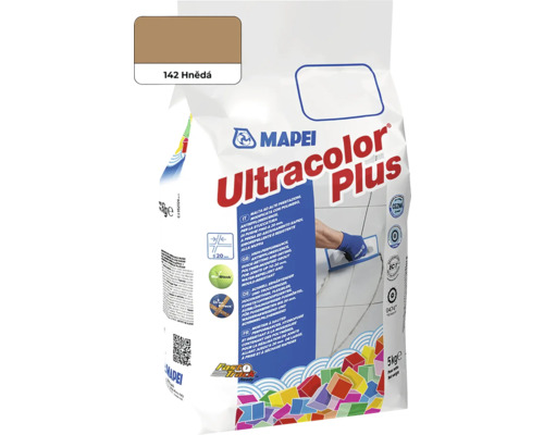 Spárovací hmota Mapei Ultracolor Plus 142 hnědá, 5 kg Mapei Ultracolor Plus hnědá spárovací hmota v 5 kilogramovém balení