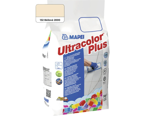 Spárovací hmota Mapei Ultracolor Plus 132 béžová, 5 kg Mapei Ultracolor Plus spárovací hmota béžová 2000 v 5 kg pytli