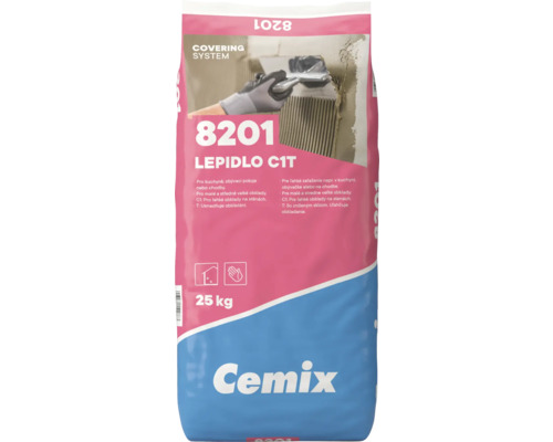Balení lepidla na obklady značky Cemix, 25 kilogramů