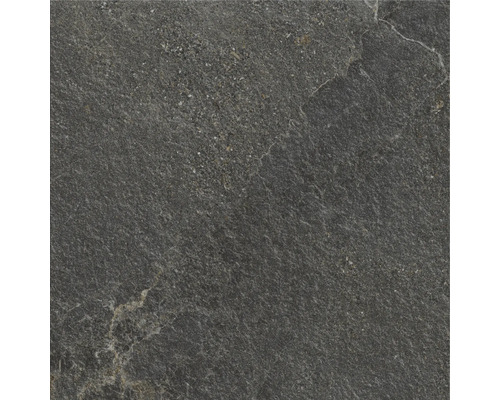 Detail tmavé podlahové dlaždice se vzhledem kamene