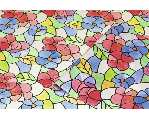 Dekorační fólie s květinovým vzorem jako dekorace oken