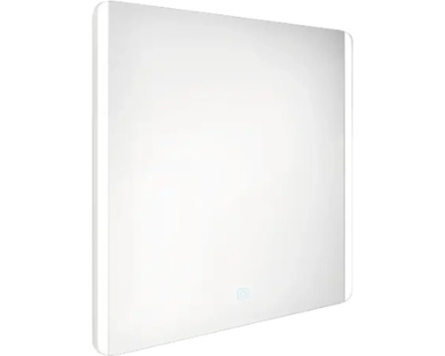 LED zrcadlo do koupelny s osvětlením Nimco 80 x 70 cm s dotykovým senzorem ZP 17003V Čtvercové zrcadlo s LED osvětlením do koupelny