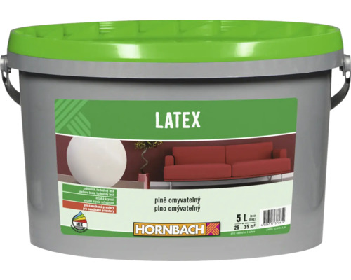 Barva na zeď Hornbach Latex bílá 5 l