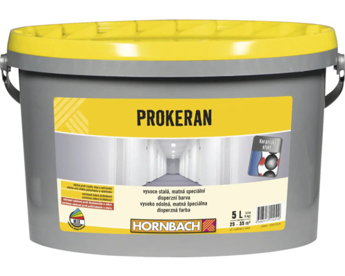 Barva na zeď Hornbach Prokeran bílá 5 l