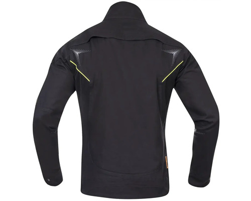 Černá bunda s dlouhými rukávy zezadu