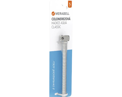 Vlnitá hadice z nerezové oceli Merabell Aqua Classic, 2 kusy