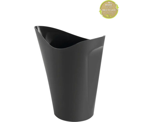 Černý odpadkový koš z recyklovaného plastu