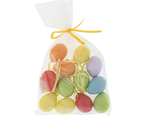 Dekorativní velikonoční vajíčka v průhledném obalu se stuhou