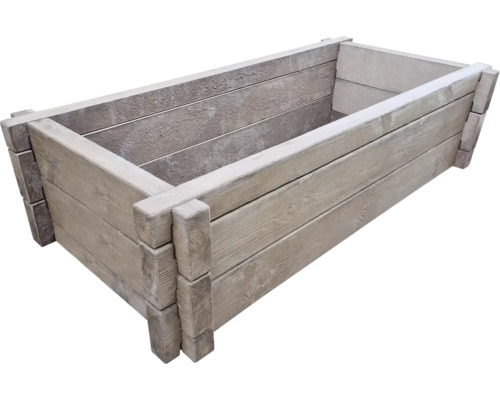 Vyvýšený záhon betonový BARK 2 180x90x45 cm hnědý