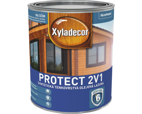 Syntetická olejová lazura Xyladecor Protect 2v1 ořech 0,75 l