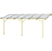 Dřevěný carport s polykarbonátovou střechou