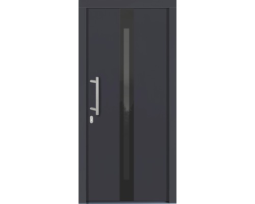 Vchodové dveře Lizbona dřevěné 110x210 cm L antracit