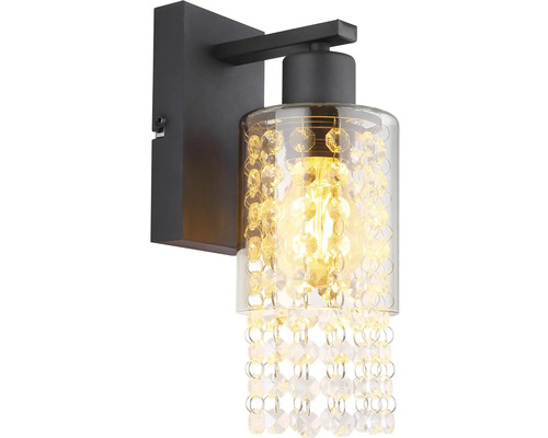 Nástěnné svítidlo se skleněným tělem a ozdobnými korálky do interiéru