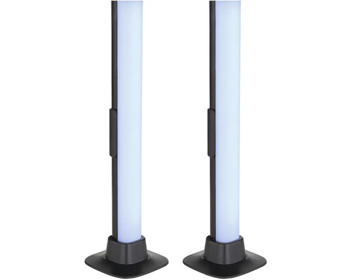 Dvě LED stolní lampy se čtvercovými základnami