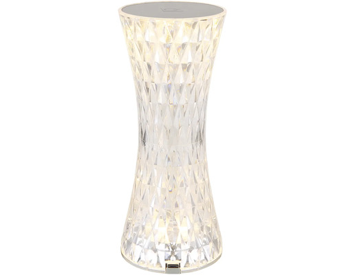 Dekorativní stolní lampa s křišťálovým vzhledem