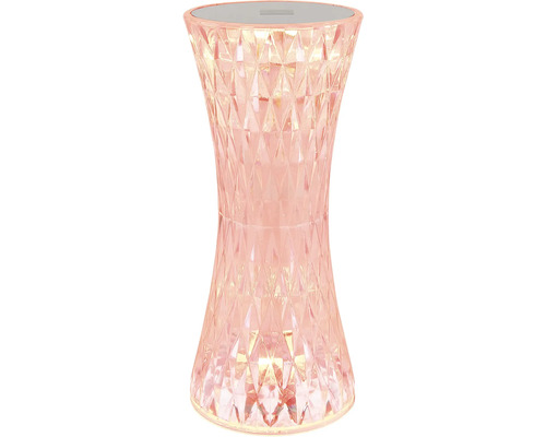 Dekorativní stolní lampa z plastu s křišťálovým vzhledem