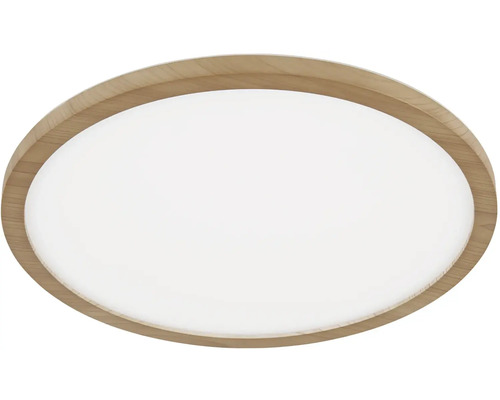 LED osvětlení do koupelny Globo 41562-18WW SAPANA IP44 18 W 1600 lm 3000 K hnědé Oválné stropní svítidlo s dřevěným rámem