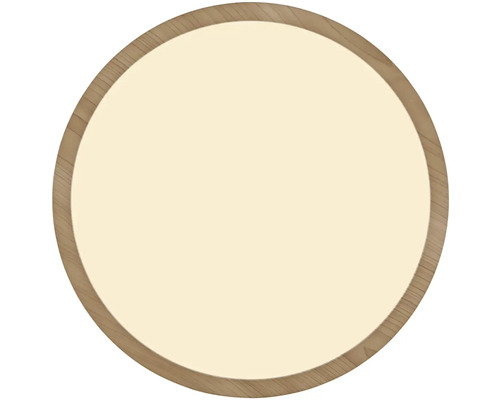 Kulaté zrcadlo s dřevěným rámem