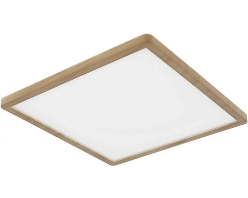 LED osvětlení do koupelny Globo 41563-24WW SAPANA IP44 24 W 2300 lm 3000 K hnědé Čtvercové stropní svítidlo s dřevěným rámem