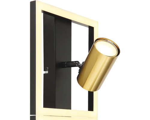 LED nástěnné svítidlo s rámem a bodovým světlem