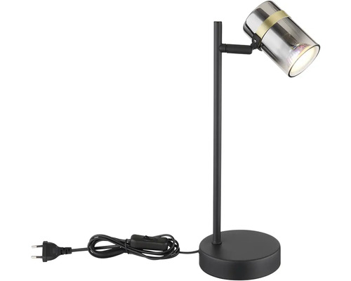 Stolní lampa s kovovou základnou a nastavitelnou hlavou lampy