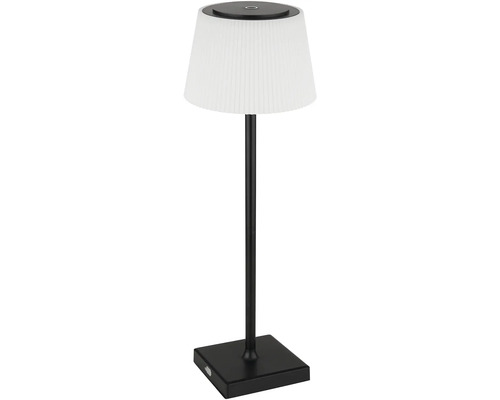 LED stolní lampa Globo 58434B GREGOIR IP44 4 W 200 lm 3000-4000-5000 K černá/bílá Stolní lampa se stínidlem a základnou