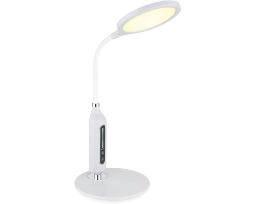 Bílá LED stolní lampa s flexibilním ramenem