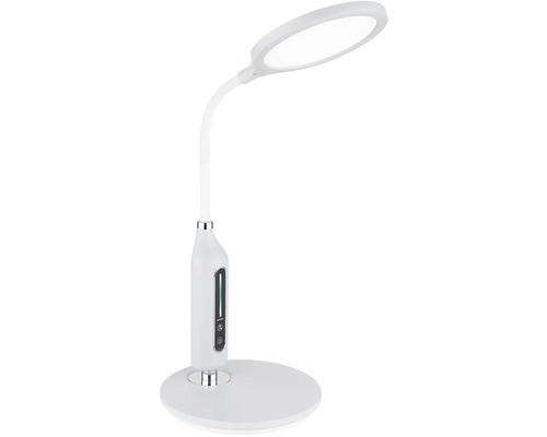 Bílá LED stolní lampa s kulatou hlavou
