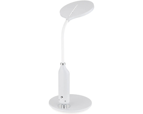 Bílá LED stolní lampa s flexibilním ramenem