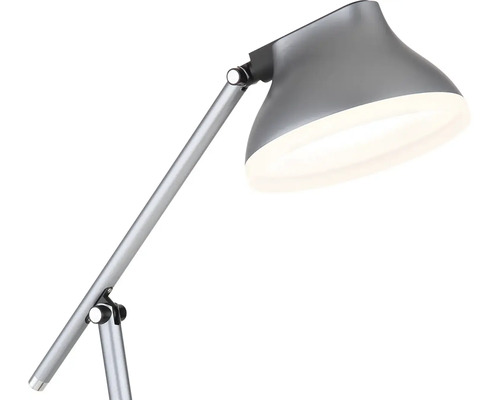 Stříbrná stolní lampa s LED osvětlením