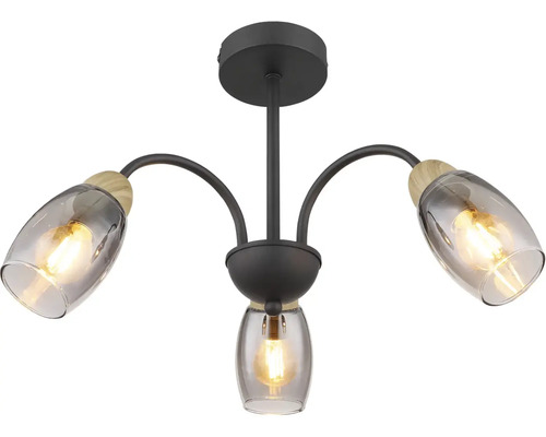 Stropní svítidlo se třemi rameny, skleněná stínidla