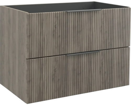 Koupelnová skříňka pod umyvadlo Jungborn QUATTRO ořech 80 x 55 x 46 cm 55698 Skříňka pod umyvadlo se dvěma zásuvkami do koupelny
