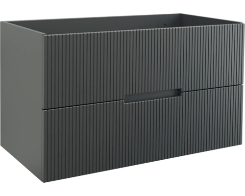 Koupelnová skříňka pod umyvadlo Jungborn SEDICI černá 100 x 57 x 50 cm 55739 Skříňka pod umyvadlo se dvěma zásuvkami